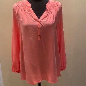 Lilly Pulitzer peach color silk top